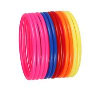 Toddmomy 32pcs Multicolor Plastic Toss Rings Fun Outdoor Target Throwing Game for Adults Safe Durable Educational Exercise for Lawn Games and Family Activities Random Color
