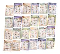 Toddmomy 33Pcs Camping Bingo Game Cards for Adults Portable Family Party Game Set for Outdoor Camping Adventures and Gatherings