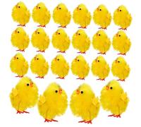 Toddmomy 36 Pcs Mini Easter Chicks Decorations Small Fluffy Fake Yellow Easter Chicks for Crafting Party Egg Hunt and Home Festive Decor