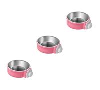 Toddmomy 3pcs 2 1 1 Stainless Steel Pet Hanging Bowl Dog Feeder Puppy Feeder Easy Cleaning for Dry Wet Food