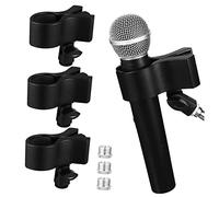 Toddmomy 3Pcs Adjustable Mic Clip Holders for Microphones Durable Microphone Fix Clips with Iron Screw Adapters Easy to Install and Reusable for Home and