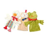 Toddmomy 3pcs Animal Hand Puppet for Years Soft Plush Educational Dolls Duck Monkey Frog Interactive Role Play Storytelling Fun for Parents
