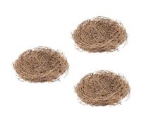 Toddmomy 3pcs Artificial Rattan Bird Nest for Photography Handmade Nest Ornament for Home Decor for Easter and Spring Celebrations for Displaying Eggs and Treasures