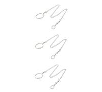 Toddmomy 3pcs Bird and Leash for Parrots Stainless Steel Foot Chain Bite Training Accessory for Outdoor Flying and Walking Design