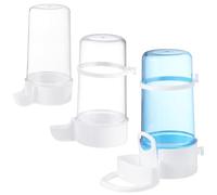 Toddmomy 3pcs Bird Raising Drinking Bowl Plastic Automated Design Splash-proof Bird Feeder Accessories for Canaries and Pet Color Assorted style