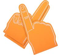 Toddmomy 3pcs Cheer Foam Finger Foam Hand for Cheering at Sports Events Large Hands for Cheerleading Competition(Orange)