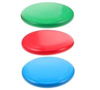 Toddmomy 3pcs Competition Plastic Flying Discs Red Blue Green Outdoor for Beach Park Lawn Games Team Building and Training for Adults Dogs