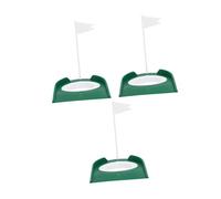 Toddmomy 3pcs Detachable Golf Putting Discs Indoor Training Cups with Flag for Accurate Putting Practice Realistic Green Simulation Portable Golf Hole Trainer for Home Outdoor Events