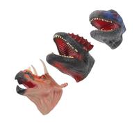 Toddmomy 3pcs Dinosaur Hand Puppets Realistic Rubber Animal for Storytelling and Role Play Safe Non Toxic Materials Fun Educational Boys