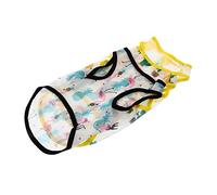 Toddmomy 3pcs Dog Sleeveless Shirts Breathable Pet Garment for Summer Lightweight Washable Vest for Dogs Stylish Printed Design Pineapple Cactus Flamingo
