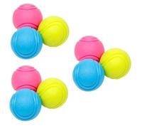 Toddmomy 3pcs Dog Toys Puppy Soft Rubber Tennis Balls Treat Balls for Dogs Puppy Teething Pet Chew Toys Training Biting