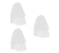 Toddmomy 3pcs Dog Veil Pet Wedding Headwear for Dogs Elegant Tulle Veil Decor for Pet Weddings Parties and Birthdays for Special Occasions