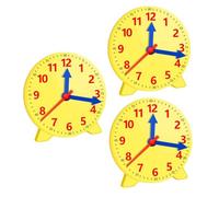 Toddmomy 3pcs Educational Clock Model for Learning Tool Teaching Prop for Classroom Use Interactive Hand Design with Removable for Developing Skills and Coordination Random Color