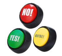 Toddmomy 3pcs Electronic Sound Button Plaything Yes Lightweight Portable Prank for Stress Relief Party Games Battery Powered Buttons