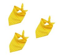 Toddmomy 3pcs Fashionable Dog Collar Bib Double-sided Yellow Round for Pets for Keeping Your Dog Clean and Stylish during Meals for Parties and Everyday Use