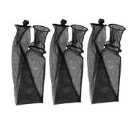 Toddmomy 3pcs Foldable Fish Guard Nets with Handle for Bait Bucket Fishing Mini Catching Net for Crabs Shrimp and Small Fish Portable Collapsible Mesh Trap for Easy Transport and Fishing