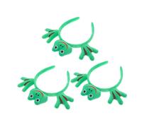 Toddmomy 3pcs Frog Headbands for Women and Vibrant Green Animal Headdresses with Elastic Band Comfortable Kawaii Dress Up Headwear for Festival Cosplay Party and Costume Events