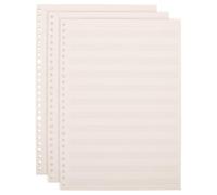 Toddmomy 3pcs Guitar Piano Stave Notebook Musical Notation Book Detachable Loose-leaf Design Wear Resistant Paper Sheets 60 Per Piece for Music Practice