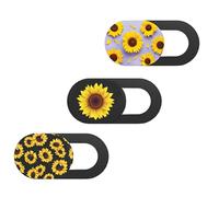 Toddmomy 3pcs Lens Sunflower Cover Webcam Cover Slider Laptop Tablet Privacy Webcam Slider Strong Adhesive Abs Material Decor for Safe Digital Life Protect Your Security Orange