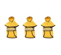 Toddmomy 3pcs Lovely Dog Raincoat Reflective Design for Small Dogs and Comfortable Pet Rainwear for Outdoor Walking and Running Yellow