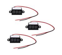 Toddmomy 3pcs Mini Digital Voltmeter Voltage Tester 0.28 Inch LED Display 3.0-30v Dc Waterproof High Reliability Plastic Housing for Professional Use
