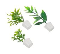 Toddmomy 3pcs Miniature Bonsai Plant Pots for Dollhouse Accessories Realistic Artificial Potted Plants with Fine Texture Nordic Minimalist Tiny Greenery for Micro Landscape Fairy Garden and