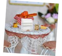 Toddmomy 3pcs Miniature Cake Cabinet Model for Doll House Mini Bakery Cabinet Accessory in Green Abs Lightweight Decorative Dessert Display for Miniature Home Scenes and Photo Props