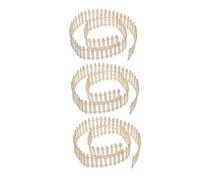 Toddmomy 3pcs Miniature Fairy Garden Fence Natural Wood Small Picket Fencing for Dollhouse Crafts Detailed Micro Landscape Decoration Travel-friendly Compact Design