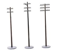 Toddmomy 3pcs Miniature Telegraph Poles for Boys and Girls Toys Small Plastic Landscape Models DIY Micro Garden Decor for Sand Table and Model Train Scenarios