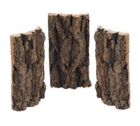 Toddmomy 3Pcs Natural Cork Bark Decorative Aquarium Background for Reptile Tank Realistic Indoor Decor for Aquariums Turtle Tanks and Reptile Habitats