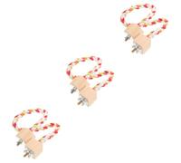 Toddmomy 3pcs Parrot Climbing Rope Stand Cotton Perch for Birds for Parrot Promotes Physical Activity Safe and Wear-resistant Bird Toy