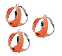 Toddmomy 3pcs Pet Harness for Dogs Comfortable Safety Strap Vest Leash Attachment Orange for Outdoor Activities