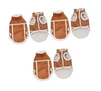 Toddmomy 3pcs Pet Warm Coat for Dogs Stylish Suede Fabric Jacket Brown for Outdoor Activities Easy to Wear
