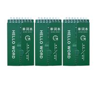 Toddmomy 3pcs Portable Green Pocket Notepad with Barrier for Students, Lightweight Paper Writing Notepad with Creative Design, for Office and Travel Use