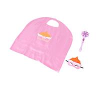 Toddmomy 3pcs Princess Costume Set with Glow the Dark Wand and Elegant Cape for Halloween Birthday Parties and Imaginative Play Includes Soft Snowflake Wand and Mask