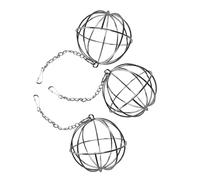 Toddmomy 3pcs Rabbit Hay Feeder Stainless Steel Hanging Hay Ball Small Animals Feeding Dispenser for Bunny Hamster Chinchilla Treat Ball Feeder