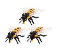 Toddmomy 3pcs Realistic Honeybee Figurines Insect for Early Educational Plastic Bugs for Cognitive Skill Development Birthday Party Favor and Classroom Decor