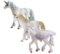Toddmomy 3pcs Realistic Unicorn Figurines Plastic Simulation Unicorn Models for Learning and Decor Vivid Animal Recognition for Nursery Room Garden