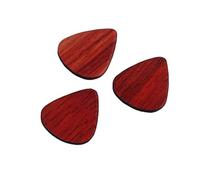 Toddmomy 3pcs Rosewood Guitar Picks Wooden Plectrums for Acoustic Electric Bass Ukulele Soft Tone Lightweight Comfortable Grip