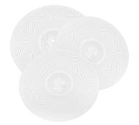 Toddmomy 3pcs Silent Drum Cymbal Pack Mute Cymbals for Jazz Drum Set Set 14/16 Inches Professional Parts Accessory