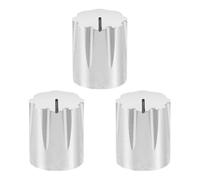 Toddmomy 3pcs Silver Aluminum Electric Guitar Knobs 12.5x15.5mm Metal Potentiometer Volume and Tone Control for Amplifiers, Effects Pedals, and Electric Guitar Shaft 6mm