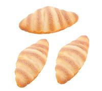 Toddmomy 3pcs Simulation Loaf Ornament Fake Bread Props for Display Realistic Food Models Lightweight Portable Decoration Photography Staging Bakery Restaurant Table Decor