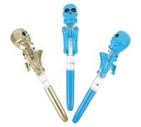 Toddmomy 3pcs Skull Boxing Pens Skeleton Boxing Pen Funky Pens Punch Pen Halloween Ballpoint Pens(random Styles Color)