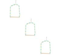 Toddmomy 3pcs Talking Parrot Toy Swing Chewing Toy Ball Bird Tearing Parrot Cage Accessory