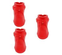 Toddmomy 3pcs Thickened Dog Vest Coat for Winter Padded and Warm Pet Apparel Red for Small to Large Dogs for Cold Weather Outdoor Activities