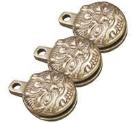 Toddmomy 3pcs Vintage Brass Bell Charms Keychain Pendants for DIY Crafts and Holiday Decoration, Golden Colour Suitable for Window and Door Use, for Christmas Tradition and Crafting
