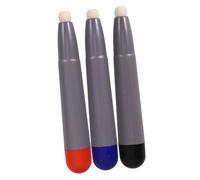 Toddmomy 3Pcs Whiteboard Stylus Pen with Felt Tips for Electronic Touch Screens Portable Plastic Pens for Drawing Note-taking and Document Marking Compatible with Devices Red Blue Black