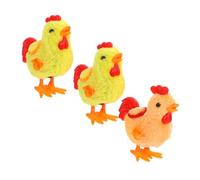 Toddmomy 3pcs Wind-up Jumping Chick for Safe Plush Party Decorations Easter Basket Fillers Cute Clockwork for Boys Boy Girl Random Color