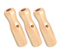 Toddmomy 3Pcs Wood Foosball Table Handles Set with Non-Slip Octagon Grip Replacement Football Table Rod Parts for Soccer Accessories