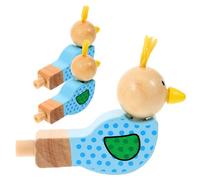 Toddmomy 3Pcs Wooden Bird Whistles for Educational Musical for Parties Travel School Enhance Attention Cognitive Skills Present